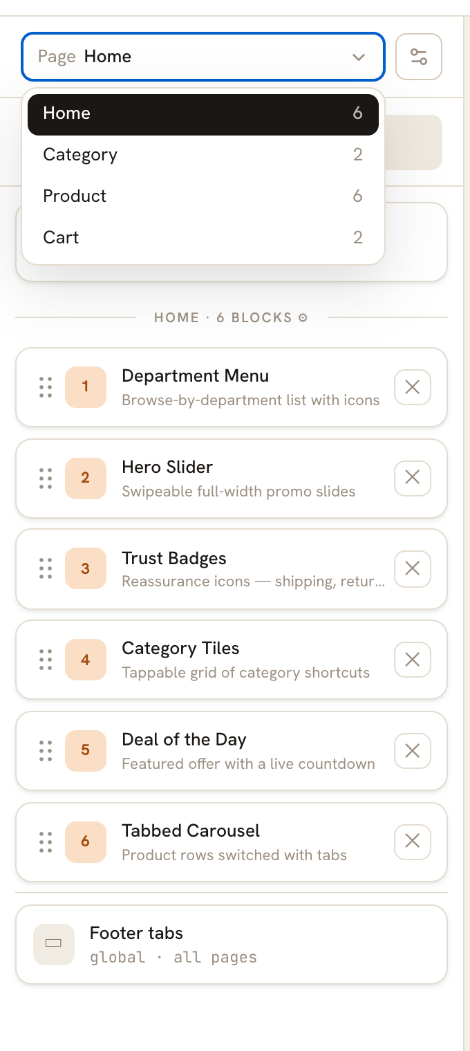 Colors, Buttons and Loading screen opened. Corner radius is a number box — type a value between 0 and 40.